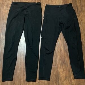 Set of 2 Black Leggings, 90 Degrees Size M